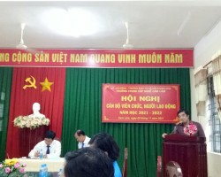 Ông Tạ Hồng Quang, Giám đốc Sở Lao động – Thương binh và Xã hội tỉnh Khánh Hòa phát biểu tại Hội nghị